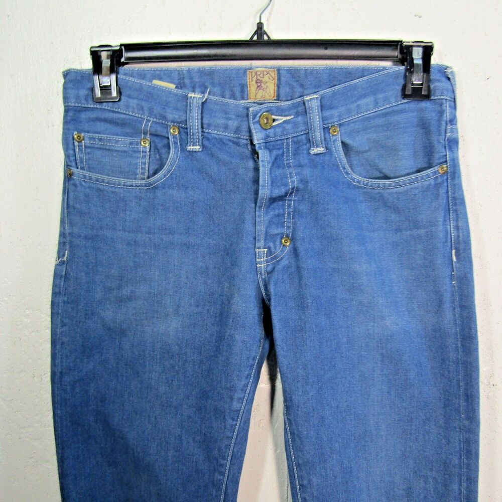 PRPS Rambler Jeans Mens Size 32x32 Button Fly Light Blue Denim Pants 100% Cotton